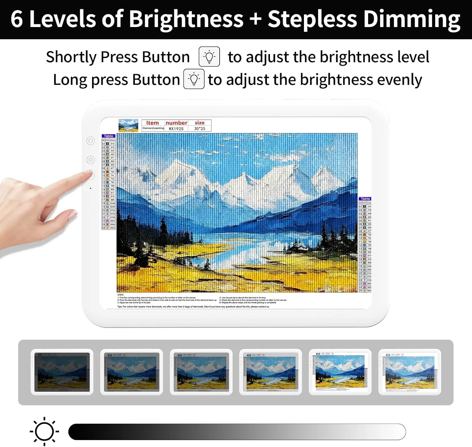 TOHETO A4 Rechargeable Led Super Bright Light Pad Powered by 3500mAh Lithium Battery for Weeding Vinyl, Portable Wireless Light Board/Box for Tracing, Diamond Painting, Sketching & Drawing (White)