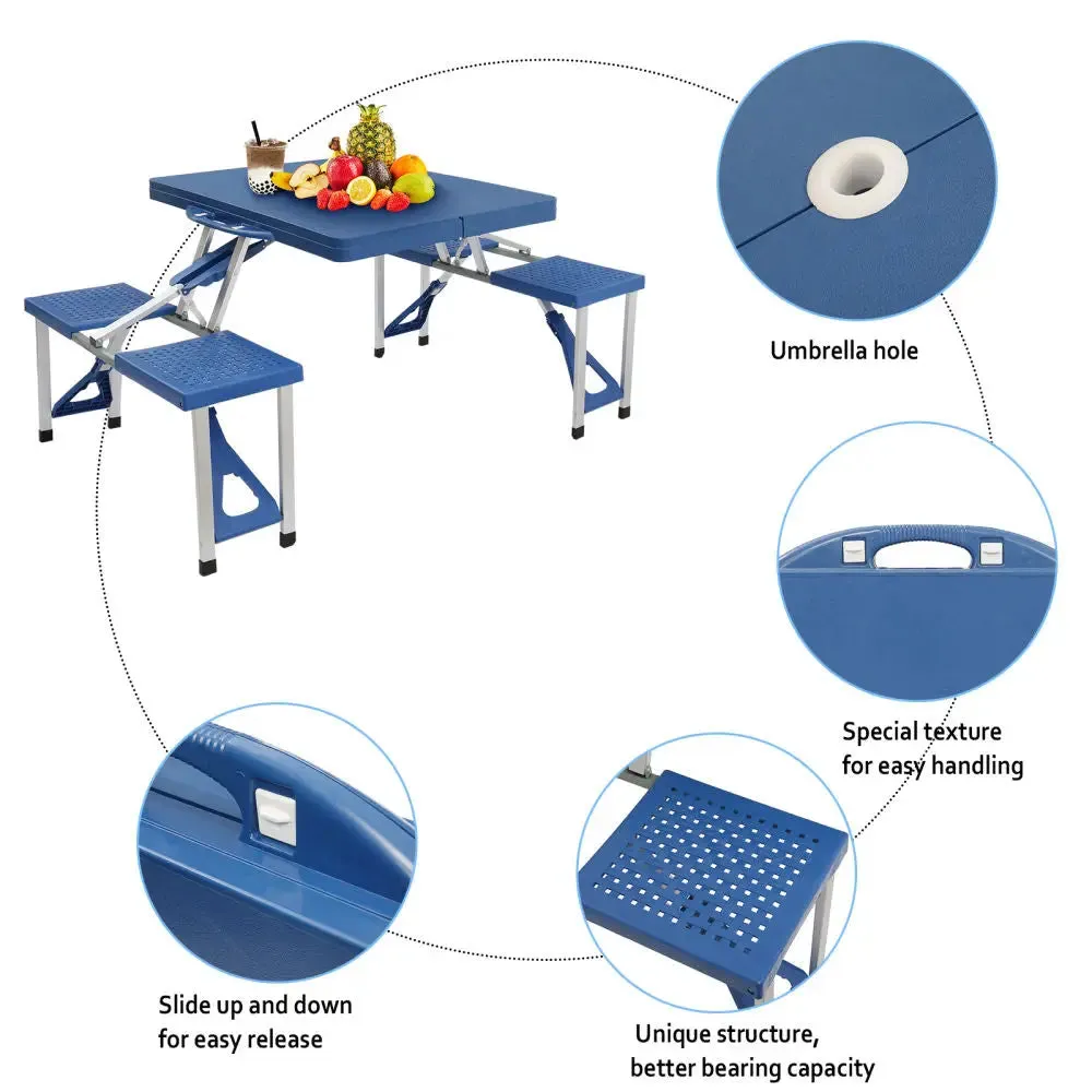 US Spot Siamese Folding Tables and Chairs-Plastic PS Thickening