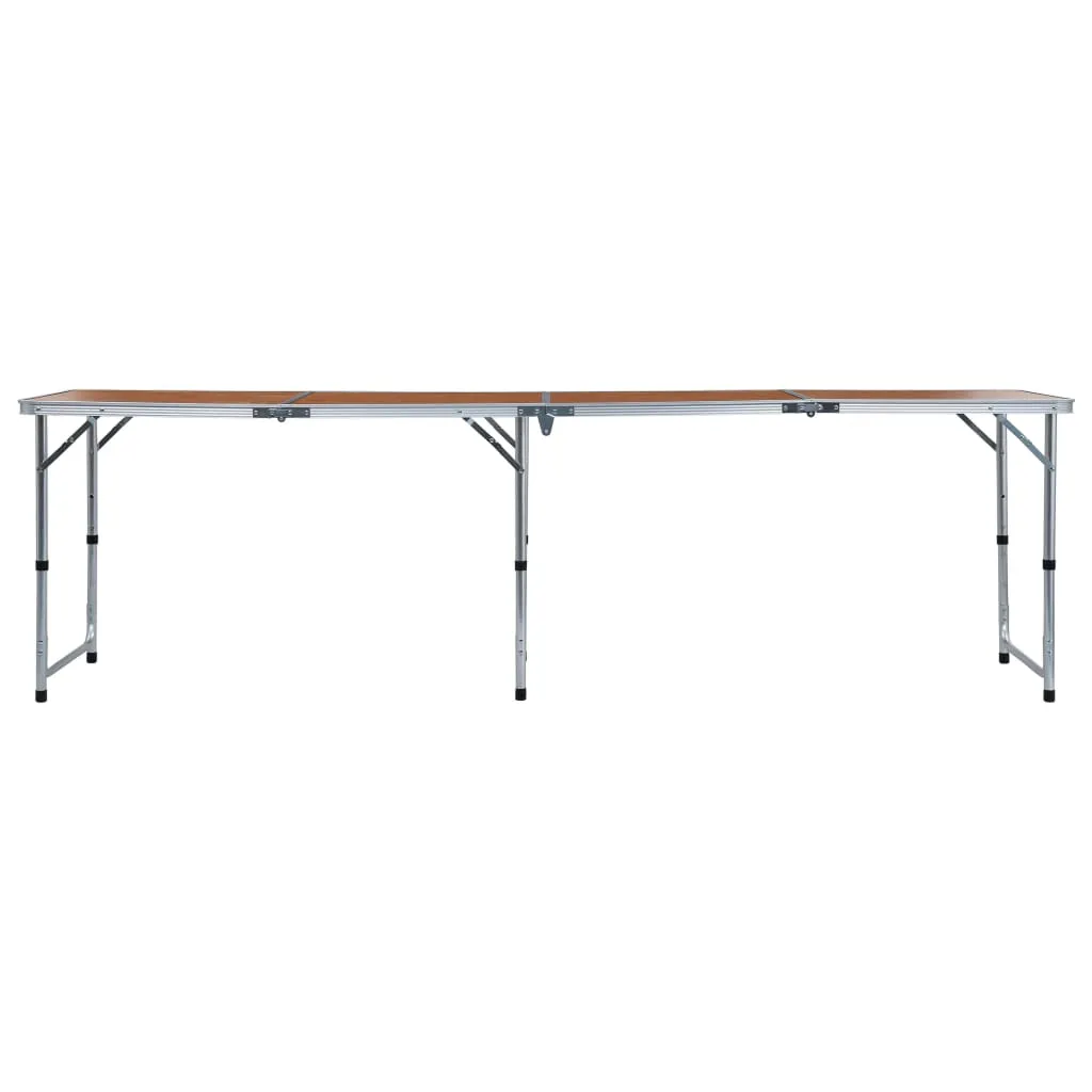 vidaXL Foldable Camping Table Aluminium 240x60 cm
