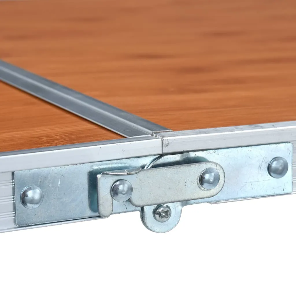 vidaXL Foldable Camping Table Aluminium 240x60 cm
