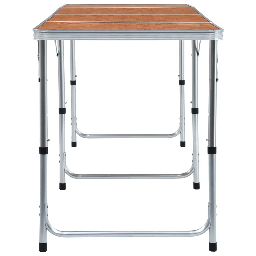 vidaXL Foldable Camping Table Aluminium 240x60 cm