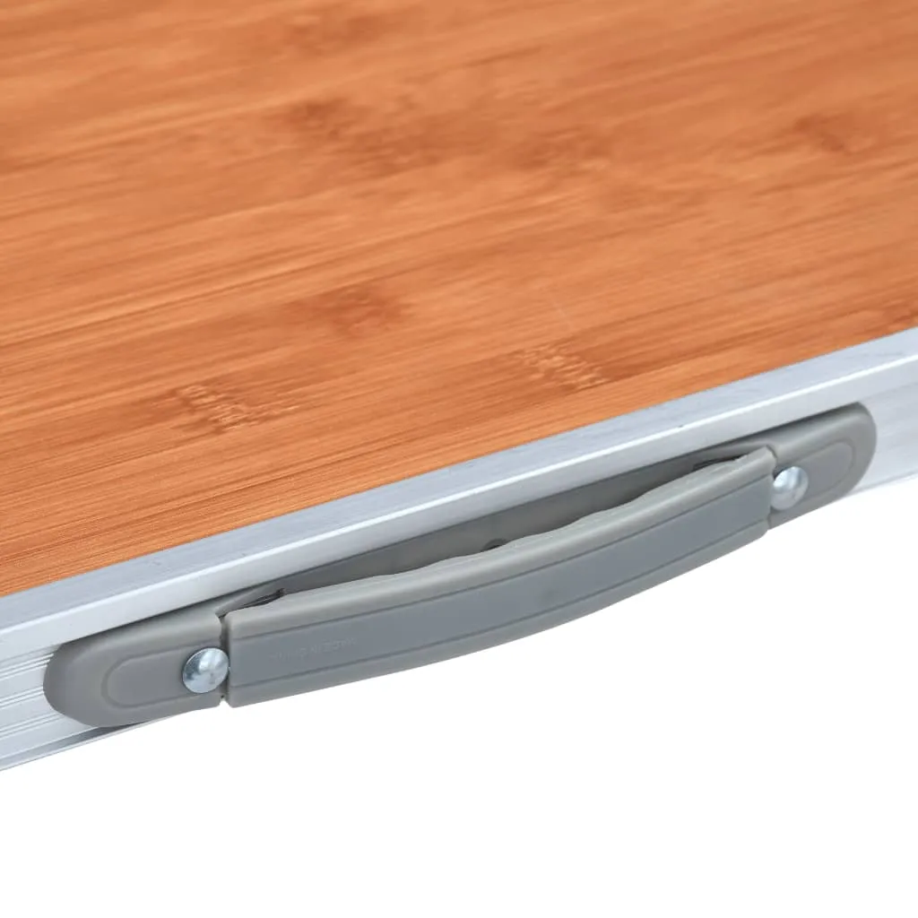 vidaXL Foldable Camping Table with Metal Frame 80x60 cm