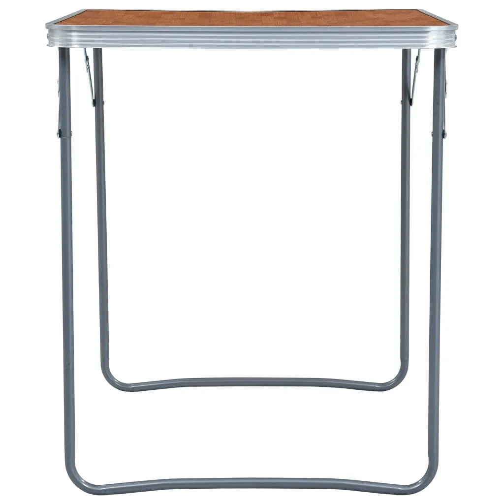 vidaXL Foldable Camping Table with Metal Frame 80x60 cm