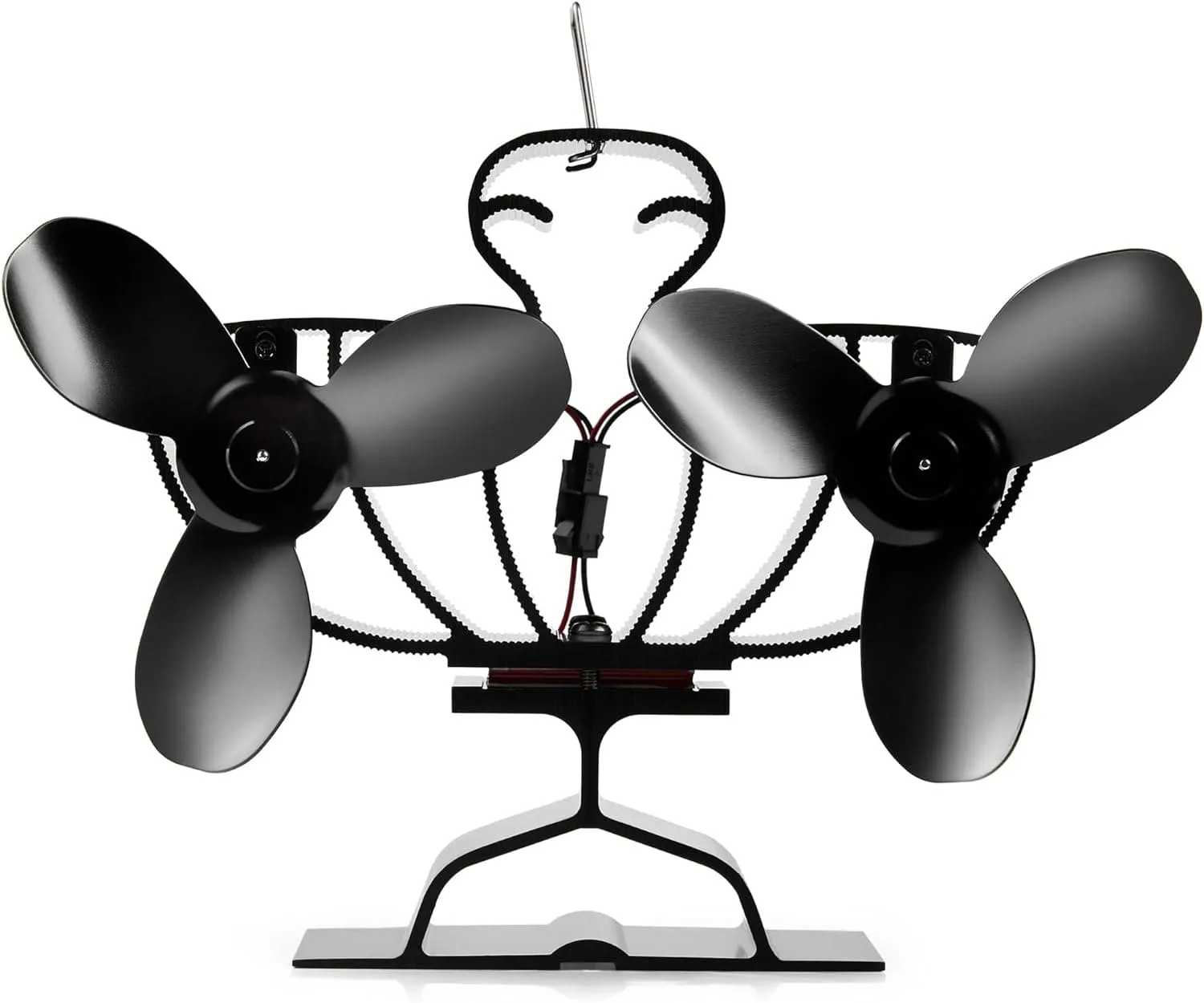 VonHaus Stove Fan – Double Log Burner Fan with 6 Blades, Heat Powered Fan for Wood/Log Burners, Fireplaces, Stove Heaters – Silent Operation, Eco Friendly Circulation, Self Powered