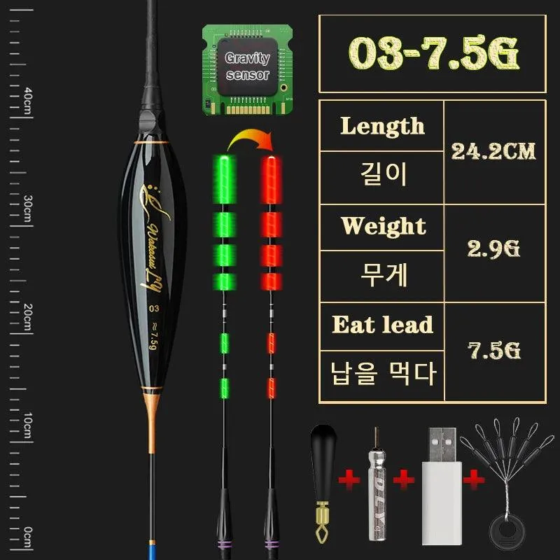 WAKASUILY Electronic Fishing Float: Long-Distance, High-Visibility Float with Auto-Alert