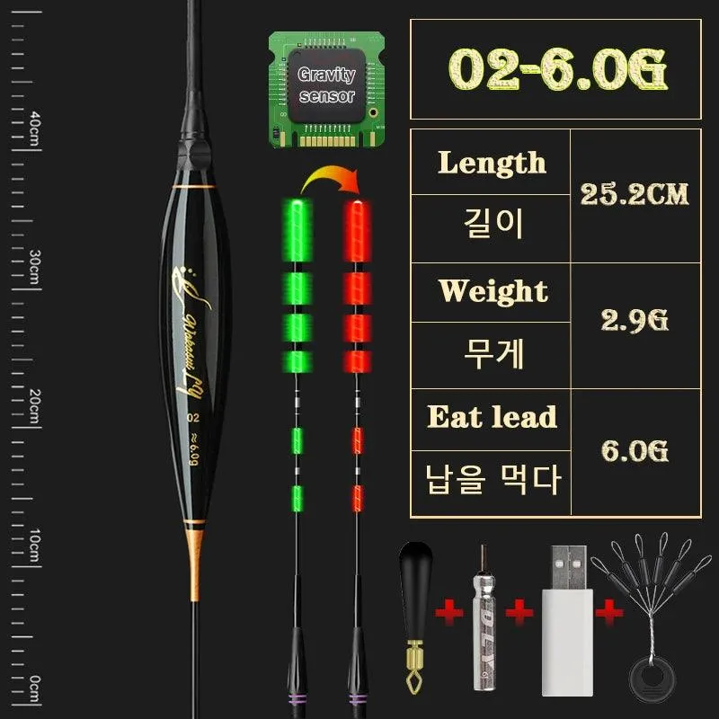 WAKASUILY Electronic Fishing Float: Long-Distance, High-Visibility Float with Auto-Alert