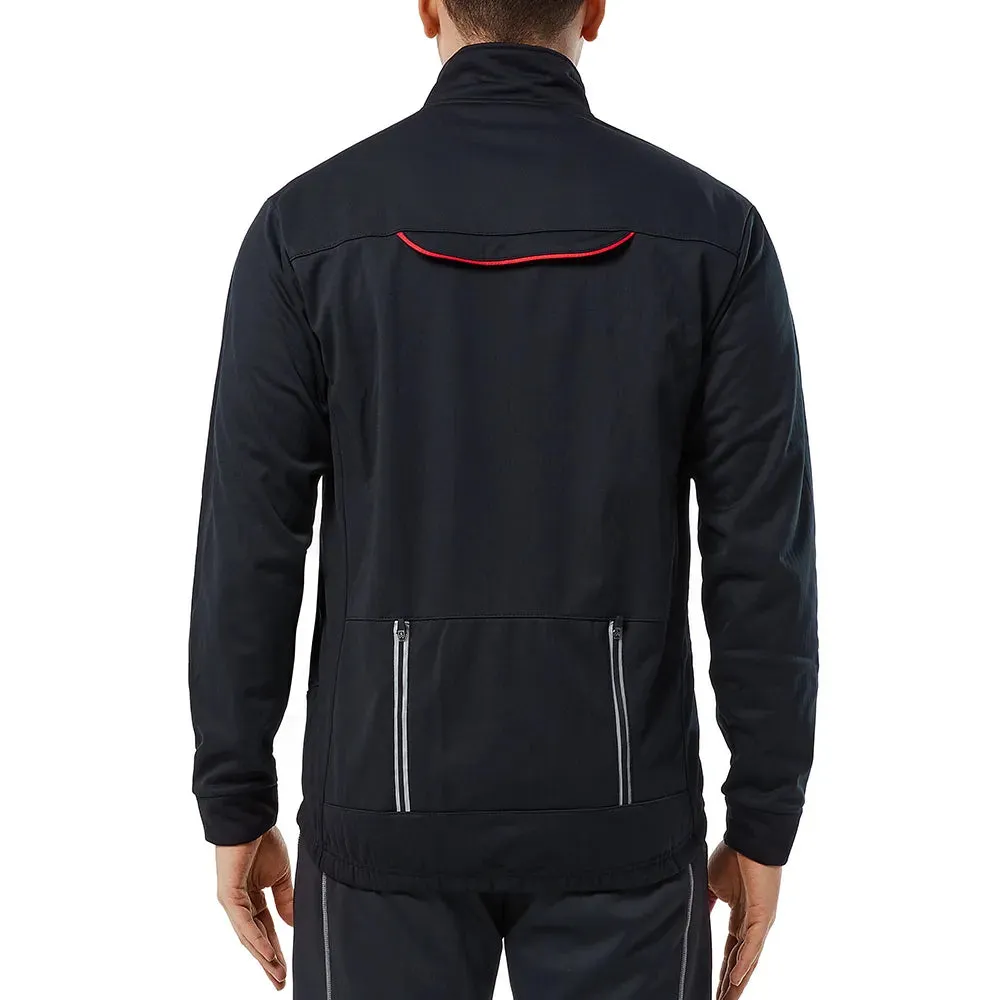 Winter Cycling Jacket Thermal Fleece Clothing Coat Water repellent Windproof Reflective Cycling Jersey Men Sportswear