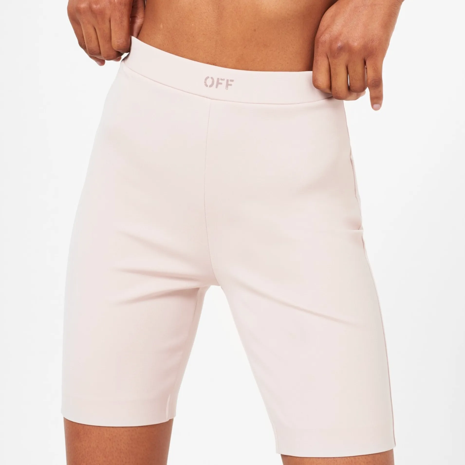 Womens Off White Cycling Shorts