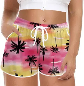 Women's Plus Size Board Shorts Drawstring Box Pants Beach Boardshorts Bottom Trunks with Pockets 1XL - 5XL
